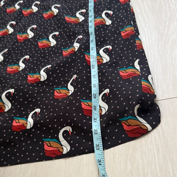 Fossil Black Multicolored Swan Polka Dot Pattern Dress - Picture 7 of 8